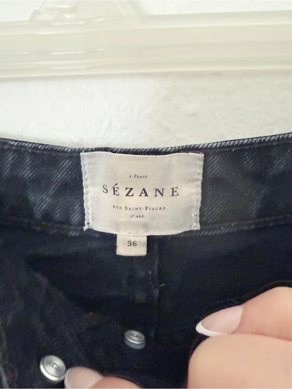 Sezane Niels Cuffed Denim Shorts Sz 36 / US 4